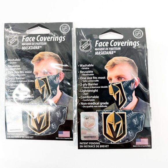 NHL Las Vegas Golden Knights Face Covering / Mask Blank Background by WinCraft - Picture 1 of 2